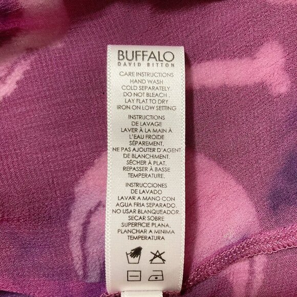 BUFFALO DAVID BITTON | Vintage Y2K Purple Two-tone Sheer Viscose Sleeveless Top - Picture 14 of 15